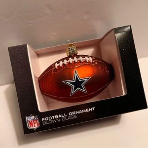 Blown Glass Football Ornament Old World Christmas